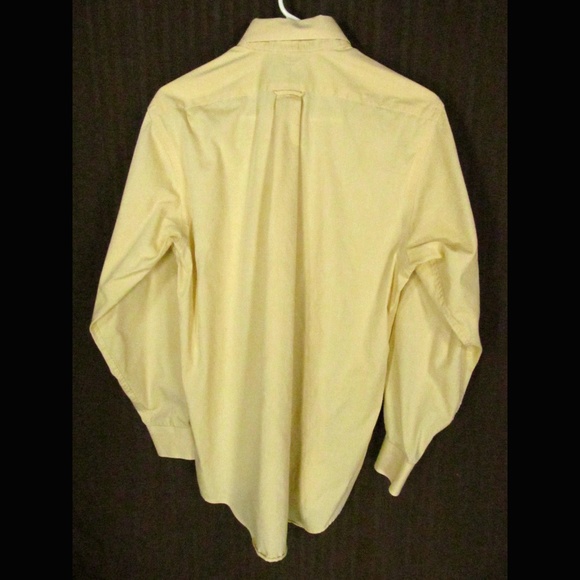 Izod Men's Shirt Size 15 32/33 Yellow Long Sleeves - Picture 4 of 4